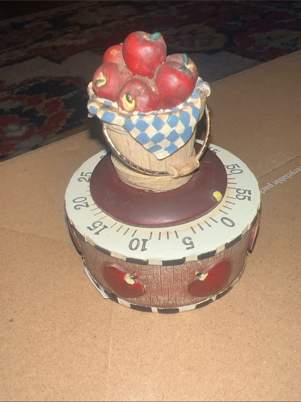 Rustic Red Apple Basket Kitchen Timer - Home Accents Decor